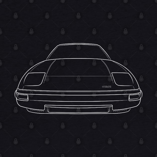 Mazda RX-7 FB - front stencil, white by mal_photography